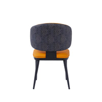 Vegan Wing Back Dining Chair | Orange PU Leather Set of 2