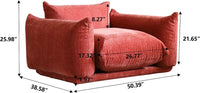 Matrix Modern Sectional Sofas | Orange Chenille Single Seat 1-seater