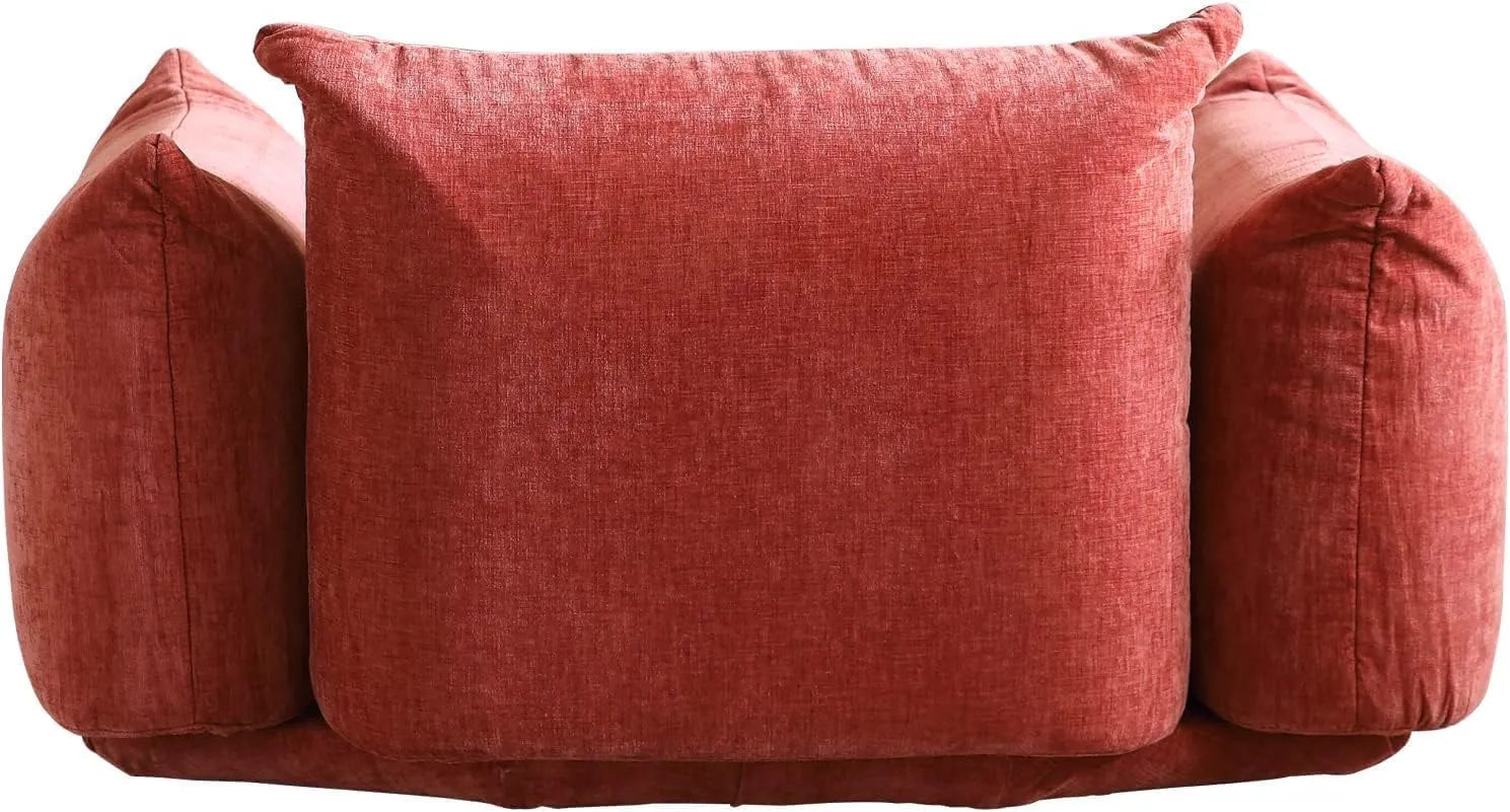 Matrix 1-Seater Orange Modular Single Sofa | 1-Piece, Chenille Fabric, Compact Design