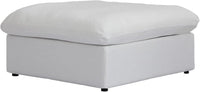 Deluxe Premium Cloud Sectional Sofas | Cotton and Linen White Ottomans 40" Removable & Washable Covers