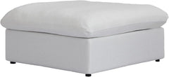 Deluxe Premium Cloud Sectional Sofas | Cotton and Linen White Ottomans 40" Removable & Washable Covers