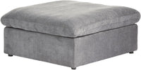 Deluxe Premium Cloud Sectional Sofas | Cotton and Linen Light Grey Ottomans 40" Removable & Washable Covers