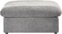 Deluxe Premium Cloud Sectional Sofas | Cotton and Linen Light Grey Ottomans 40" Removable & Washable Covers