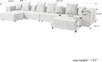 Matrix Classic Modular Sofas | White Cotton and Linen Couch Sectionals 4-seaters