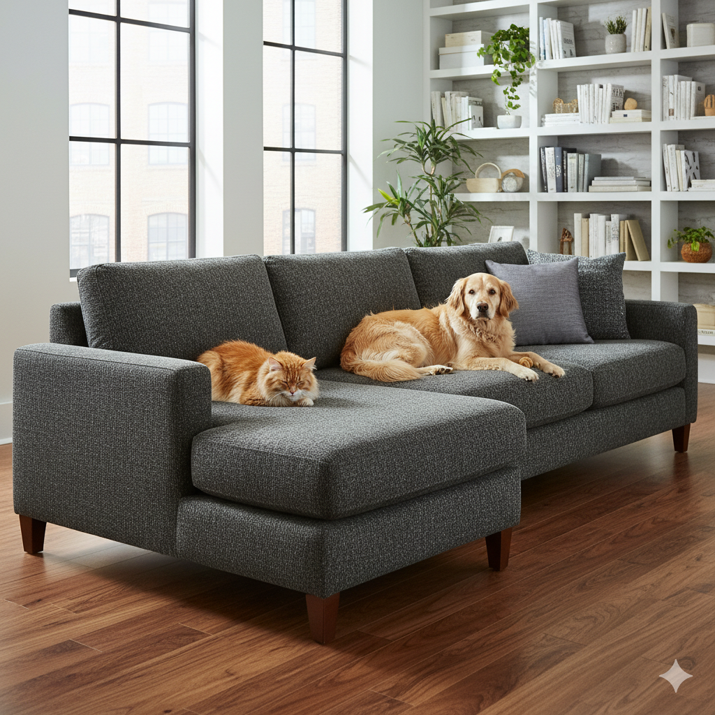 Pet sofa comparison dog on leather cat scratching fabric