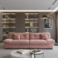 Essential Loveseat Lazy Sofas | Pink Frosted Velvet Loveseats 2-seaters 105"