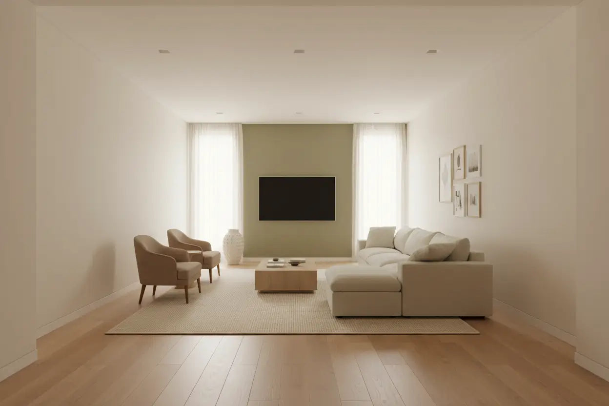 Place Furniture Perpendicular to Shorten Visual Length