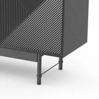 Mueble de TV Praxis Wood | Rectangular, negro, de 67" y patas altas