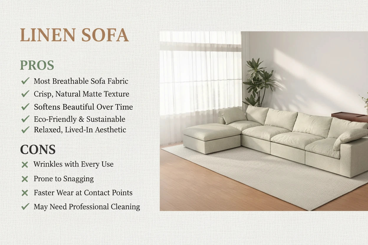 Pros and Cons of Linen Sofas
