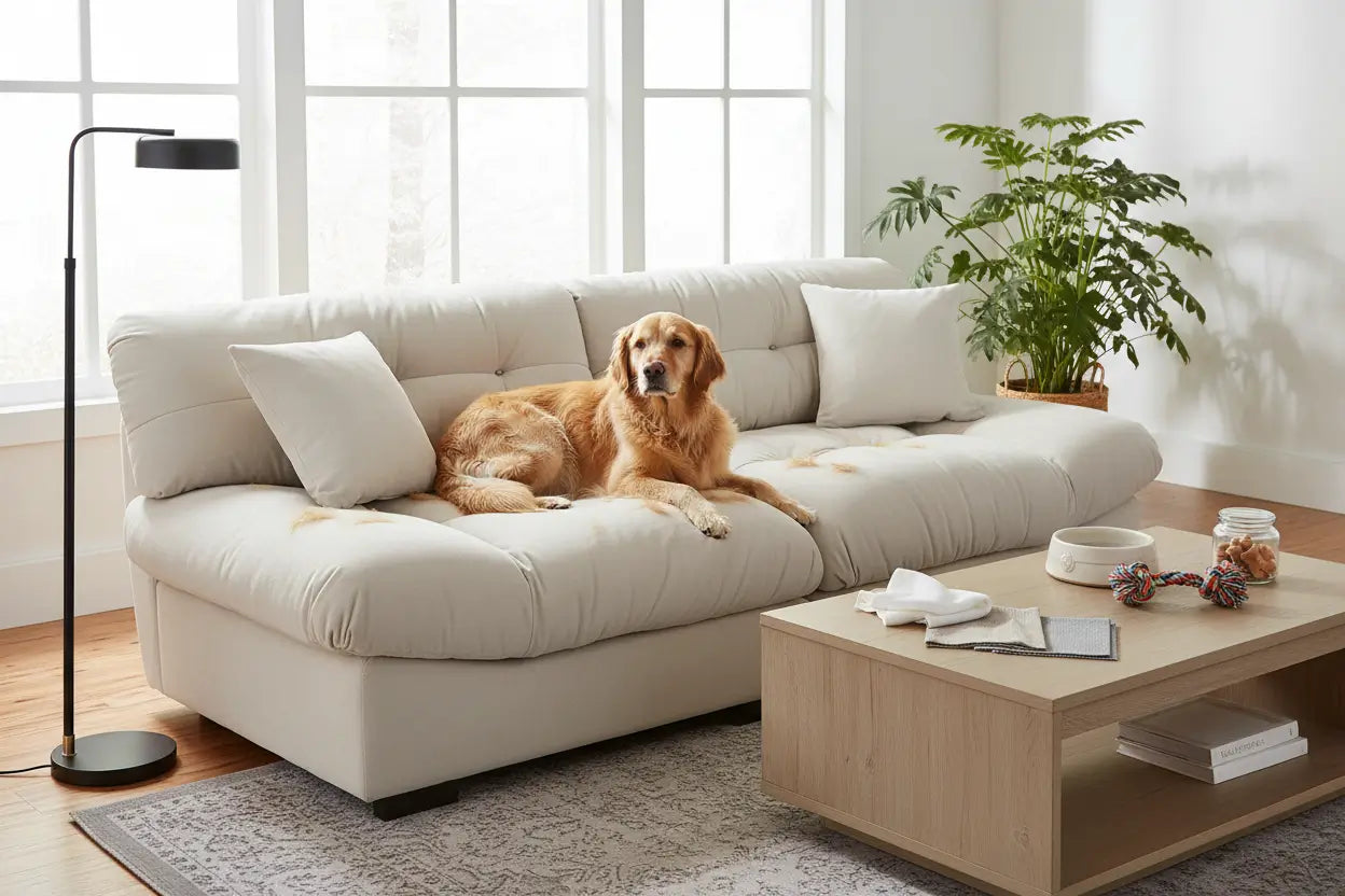 Clasificación de los mejores materiales para sofás en hogares con mascotas