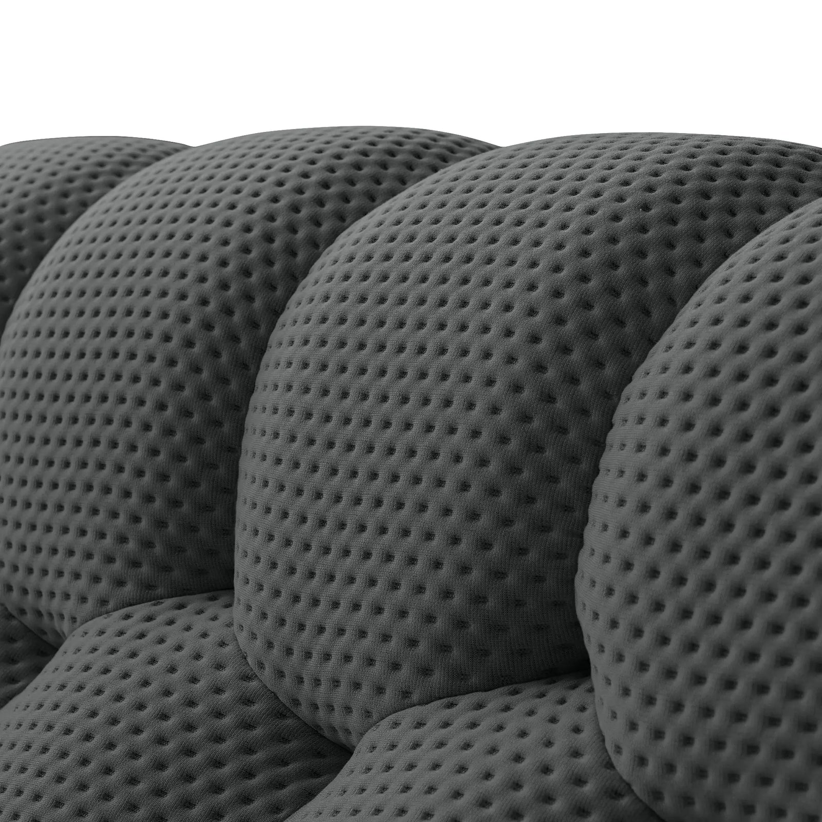 Essential 2-Seater grey 3D-Knitted Fabric Loveseats | 1-Piece, 3D-Knitted Fabric, Small Space