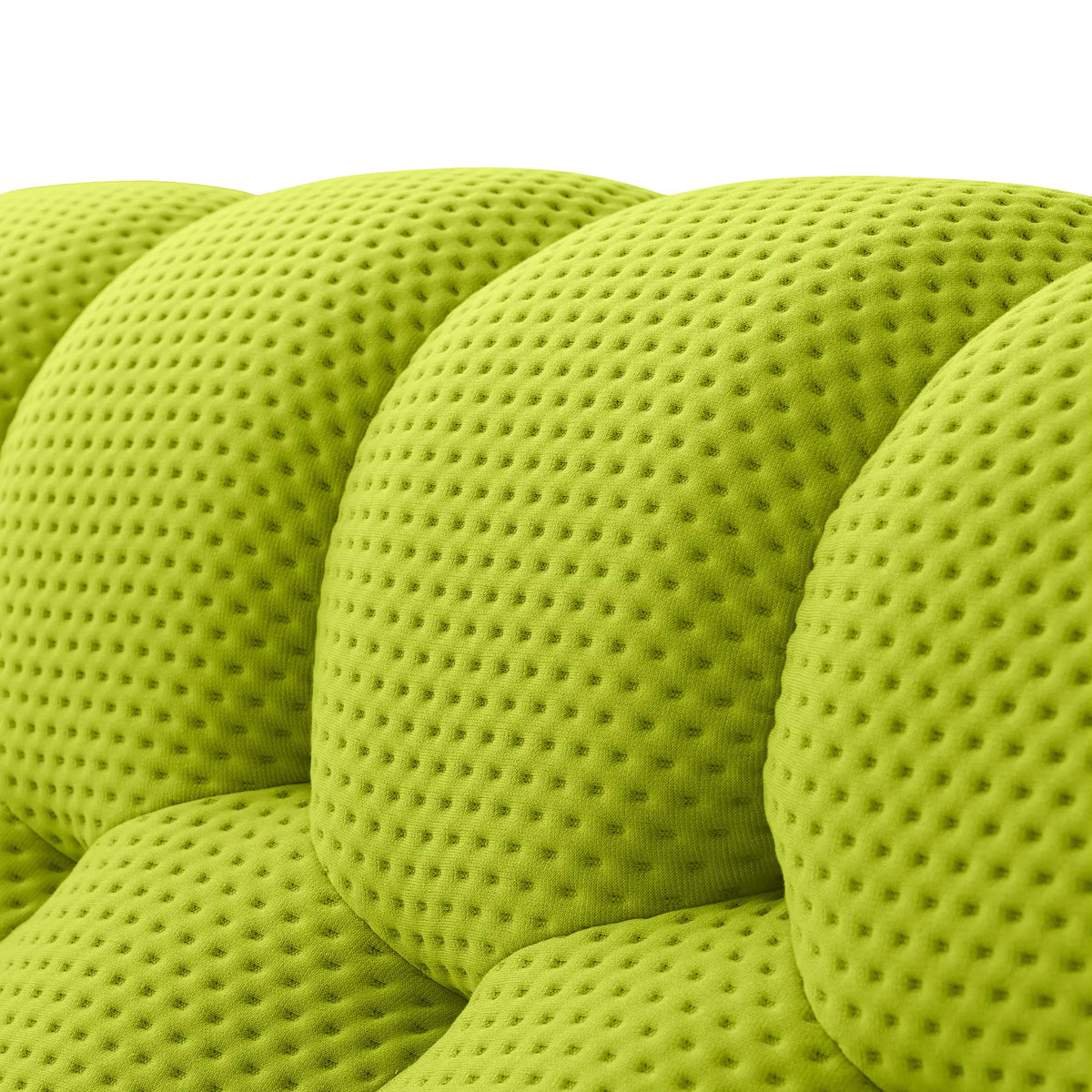 Essential 3-Seater lime-green 3D-Knitted Fabric L-Shaped Sectionals | 2-Piece (includes 1 Ottoman), 3D-Knitted Fabric, Compact Design
