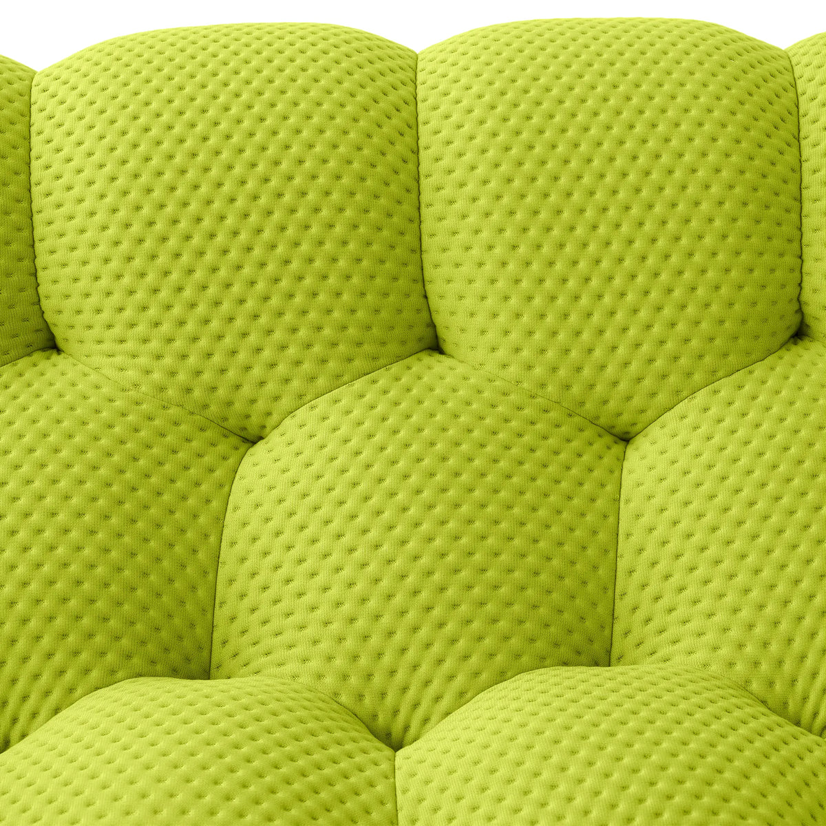 Essential 3-Seater lime-green 3D-Knitted Fabric L-Shaped Sectionals | 2-Piece (includes 1 Ottoman), 3D-Knitted Fabric, Compact Design