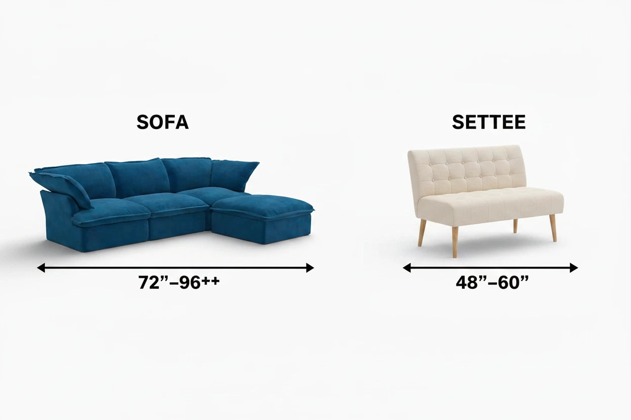 Sofa vs. Settee: Size — The Number That Decides Everything
