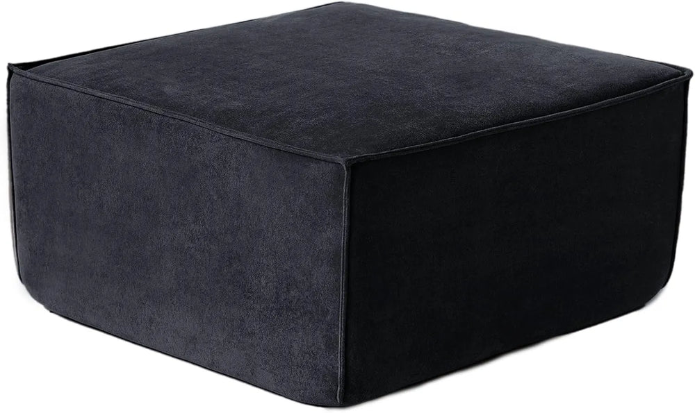 Matrix Classic Sectional Sofas | Black Corduroy Ottomans
