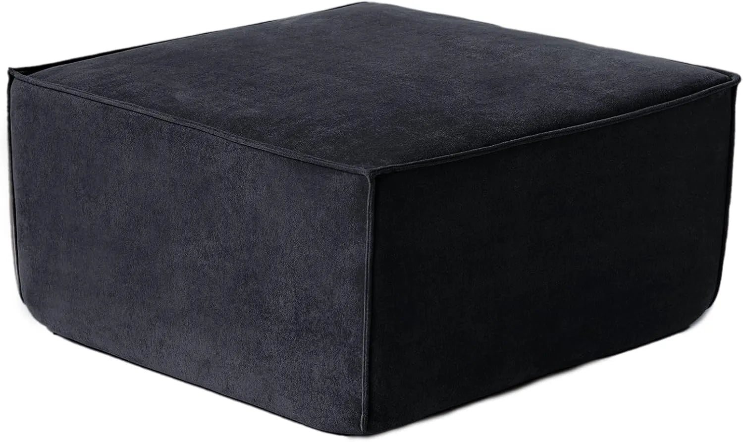Otomana modular Matrix negra | 1 pieza, tela Cloud Velvet, ideal para apartamentos