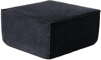 Matrix Classic Sectional Sofas | Black Corduroy Ottomans