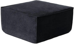 Matrix Classic Sectional Sofas | Black Corduroy Ottomans