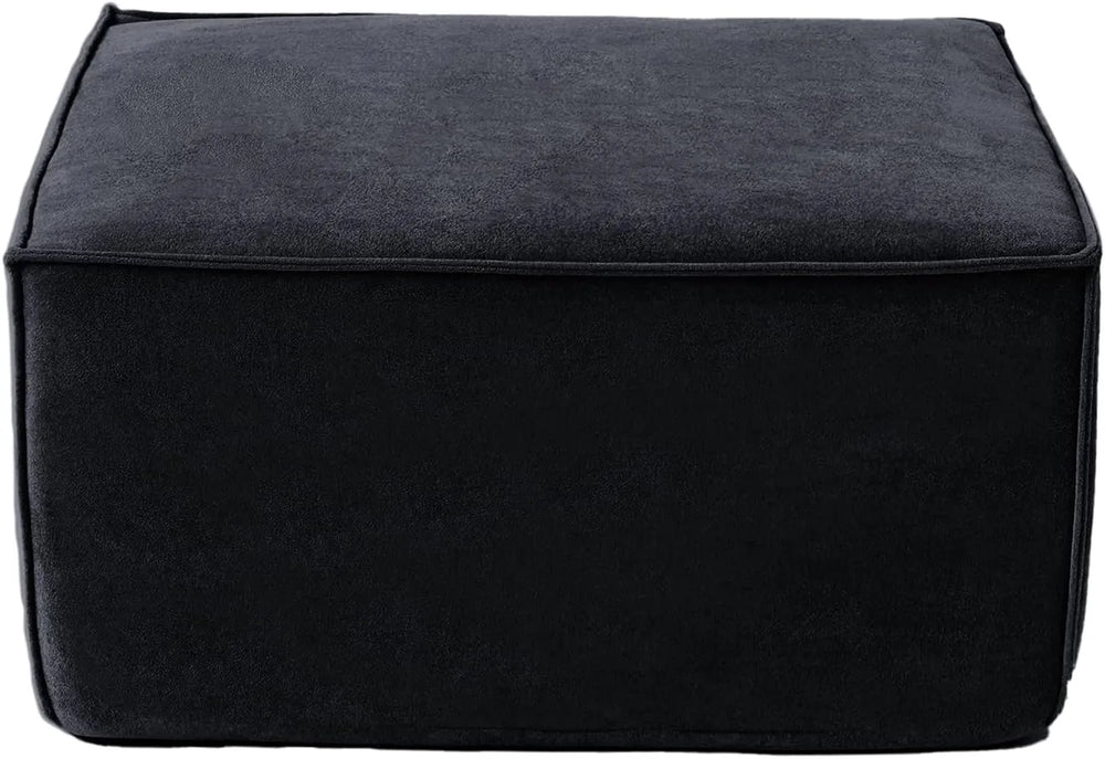 Matrix Classic Sectional Sofas | Black Corduroy Ottomans