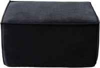 Matrix Classic Sectional Sofas | Black Corduroy Ottomans