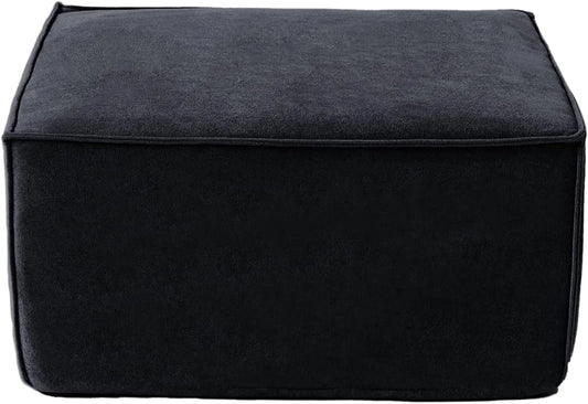 Matrix Classic Sectional Sofas | Black Corduroy Ottomans