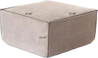Matrix Classic Sectional Sofas | Brown Corduroy Ottomans