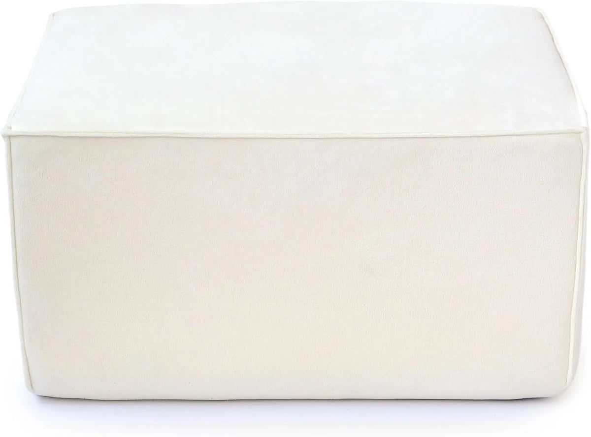 Otomana modular Matrix Beige | 1 pieza, tela Cloud Velvet, espacio pequeño