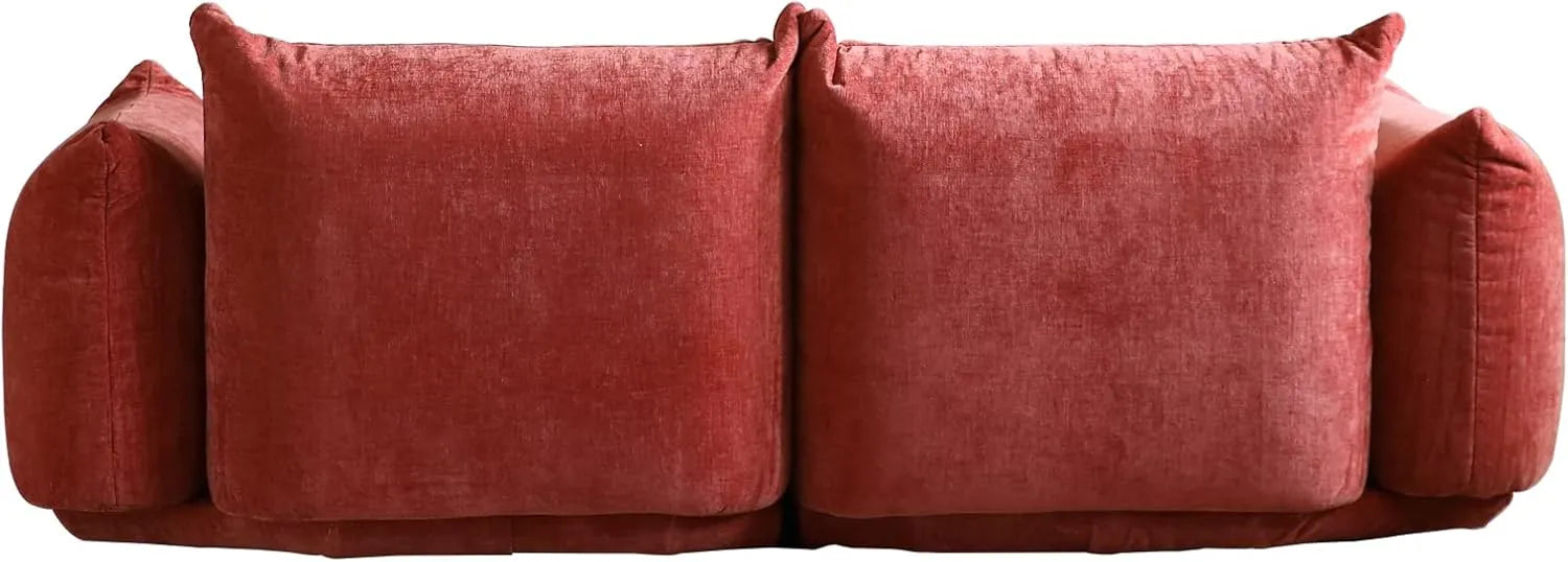 Matrix 2-Seater Orange Modular Loveseat | 2-Piece, Chenille Fabric, Small Space