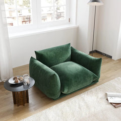 Matrix Modern Sectional Sofas | Green Chenille Single Seat 1-seater