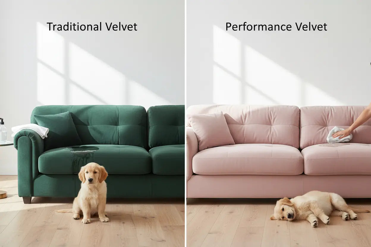 Test 3: How to Clean Velvet Sofa with Pets