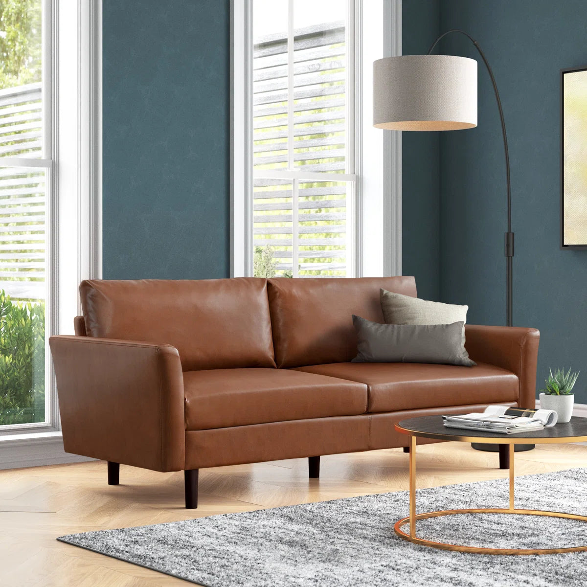 The Bonded Leather Compact Sofa Style on a Budget