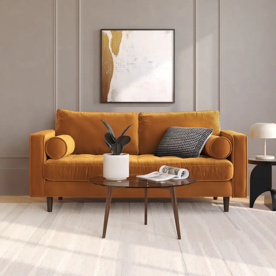 The Sven Tufted Velvet Loveseat Style on a Budget