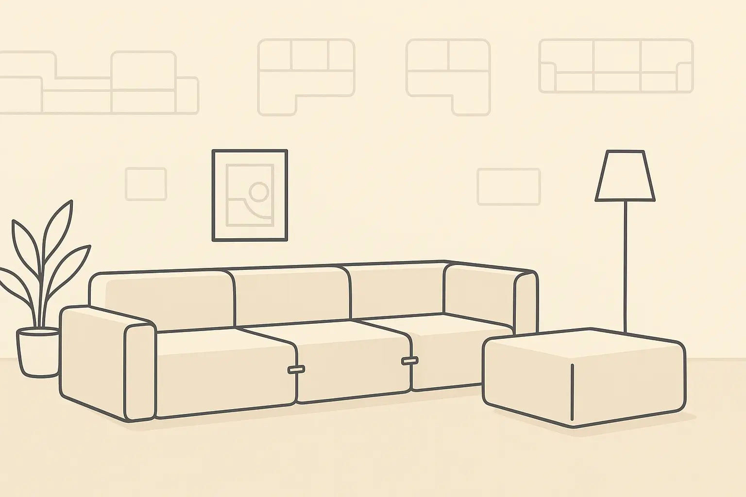 Comprender el diseño de sofás y otomanas modulares