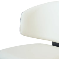 Vegan Wing Back Dining Chair | White PU Leather Set of 2