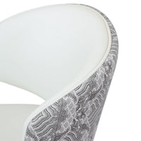 Vegan Wing Back Dining Chair | White PU Leather Set of 2