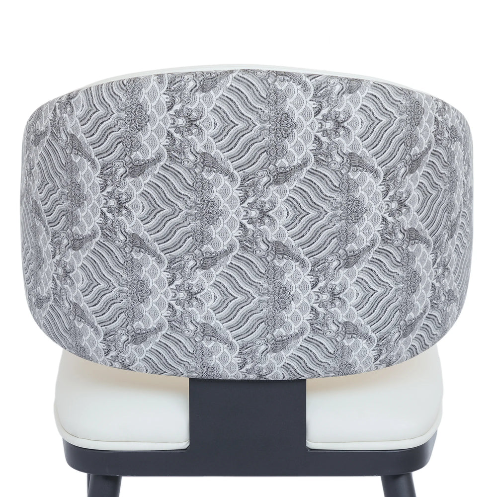 Vegan Wing Back Dining Chair | White PU Leather Set of 2