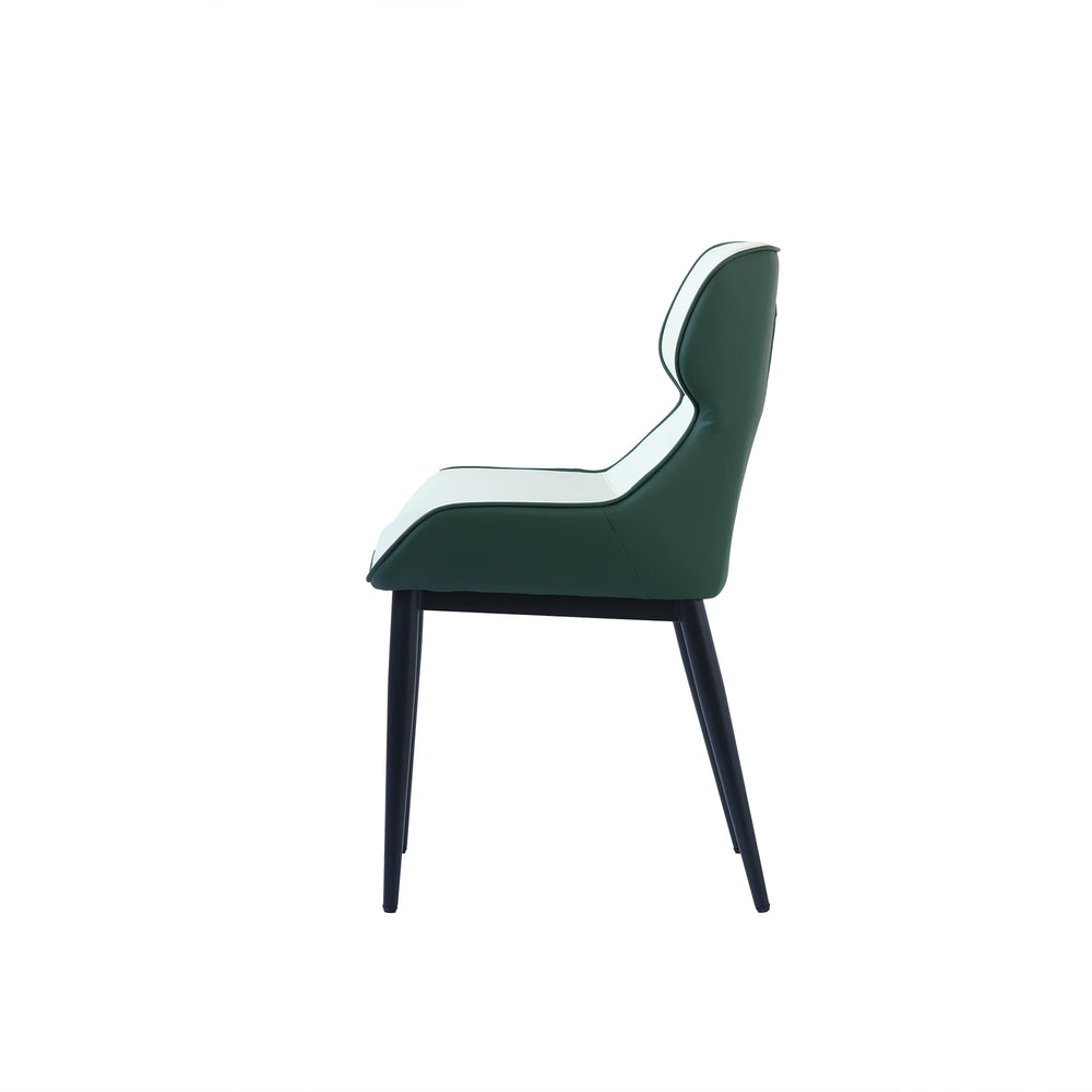 Vegan Full Back Dining Chair | White Seat Set of 2