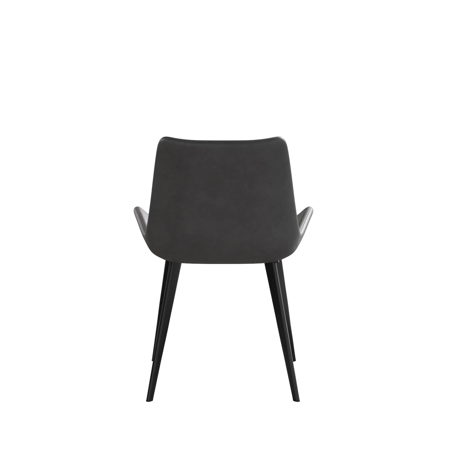 Vegan Full Back Dining Chair | Gray PU Leather Set of 2