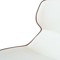 Vegan Full Back Dining Chair | White Leather Set of 2