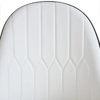 Vegan Full Back Dining Chair | White PU Leather Set of 2