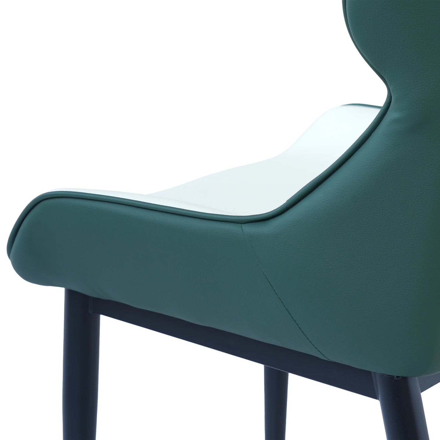 Vegan Full Back Dining Chair | White Seat Set of 2