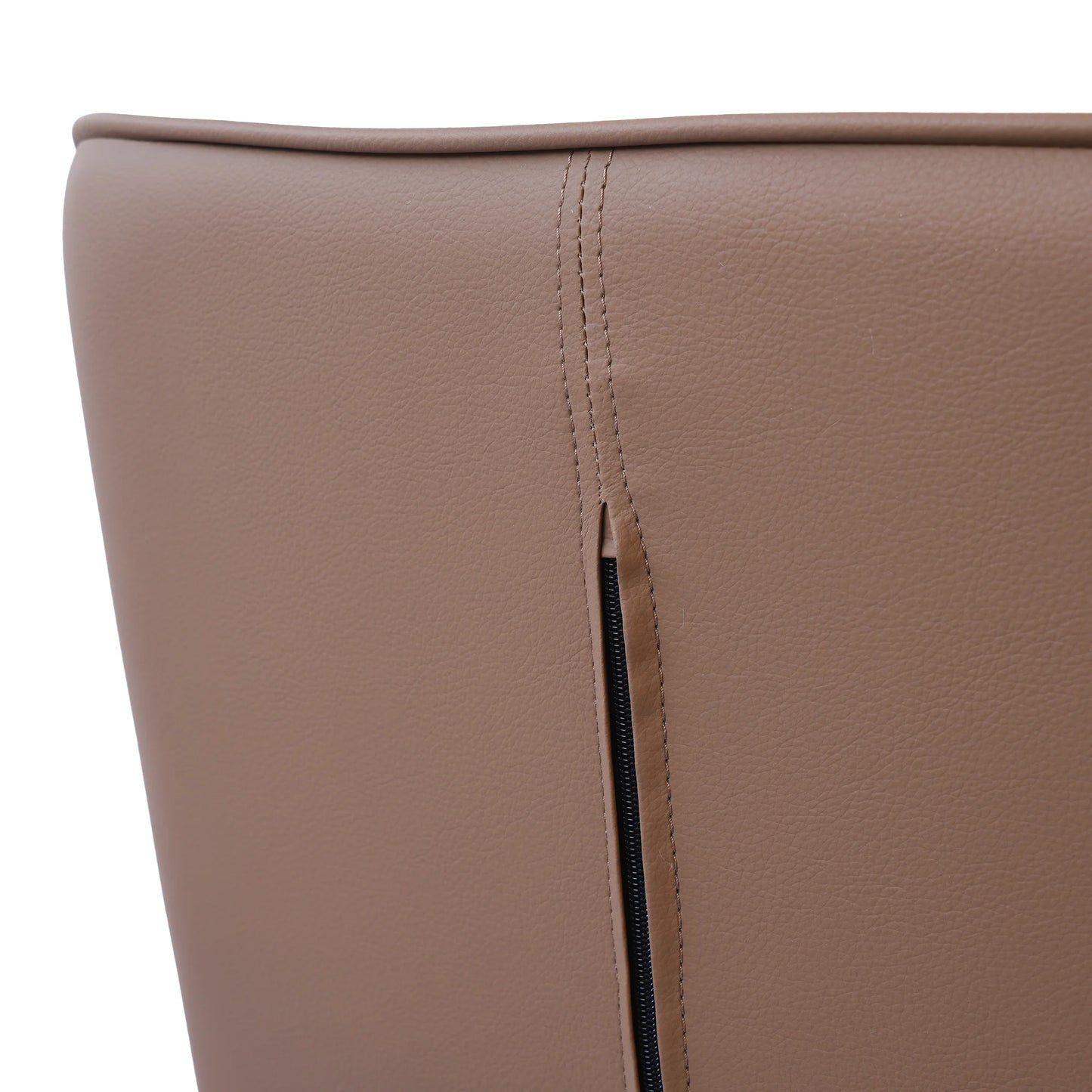 Vegan Full Back Dining Chair | White Leather Set of 2