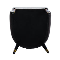 Vegan Full Back Dining Chair | White PU Leather Gray Back Set of 2