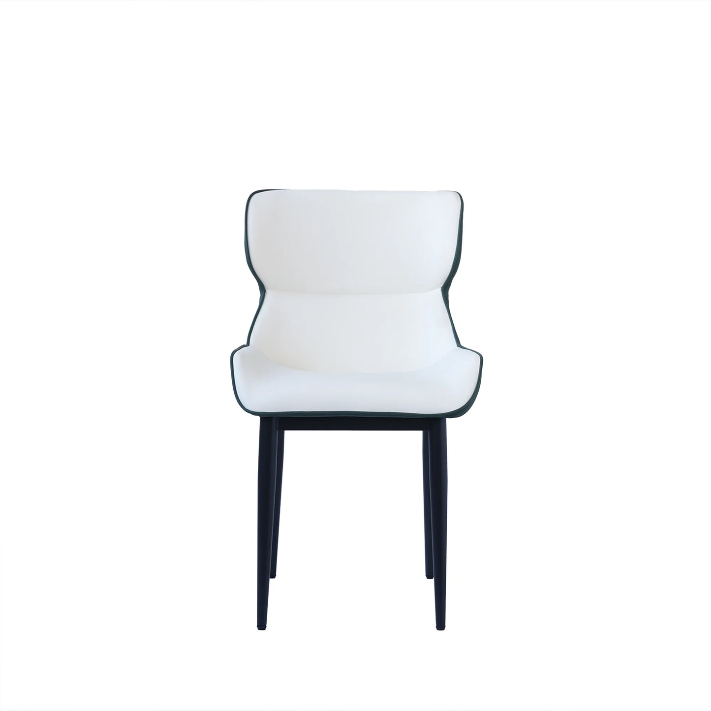 Vegan Full Back Dining Chair | White Seat Set of 2