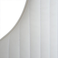 Vegan High Back Dining Chair | Ivory PU Leather Set of 2