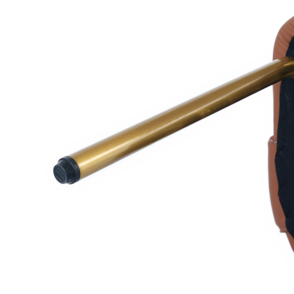 Vegan Open Back Dining Chair | Orange PU Leather Set of 2