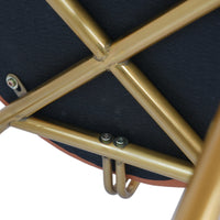 Vegan Open Back Dining Chair | Orange PU Leather Set of 2