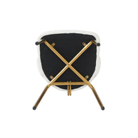 Vegan Open Back Dining Chair | Ivory PU Leather Set of 2