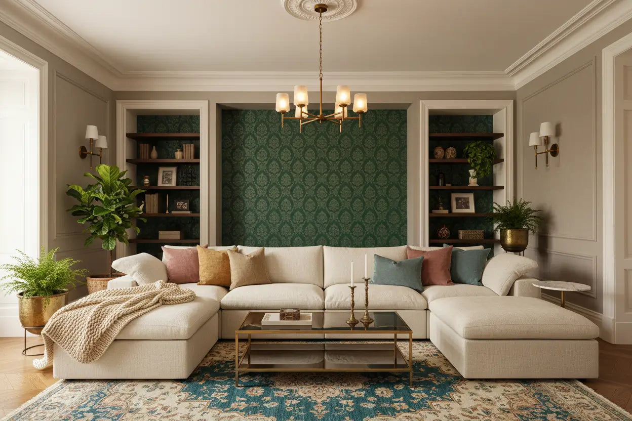 Victorian Style Living Room Color And Material Ideas