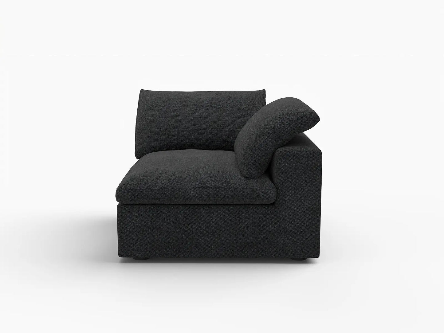 WJS Home 1 Piece Black Cotton and Linen Armless Single Sofa 1 Seater_4_8ff0466f fd06 458f 81df 9ecf8f886f17